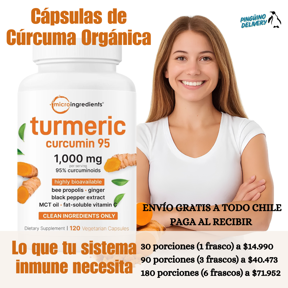 Suplemento - Cápsulas de Cúrcuma Orgánico 60 cápsulas