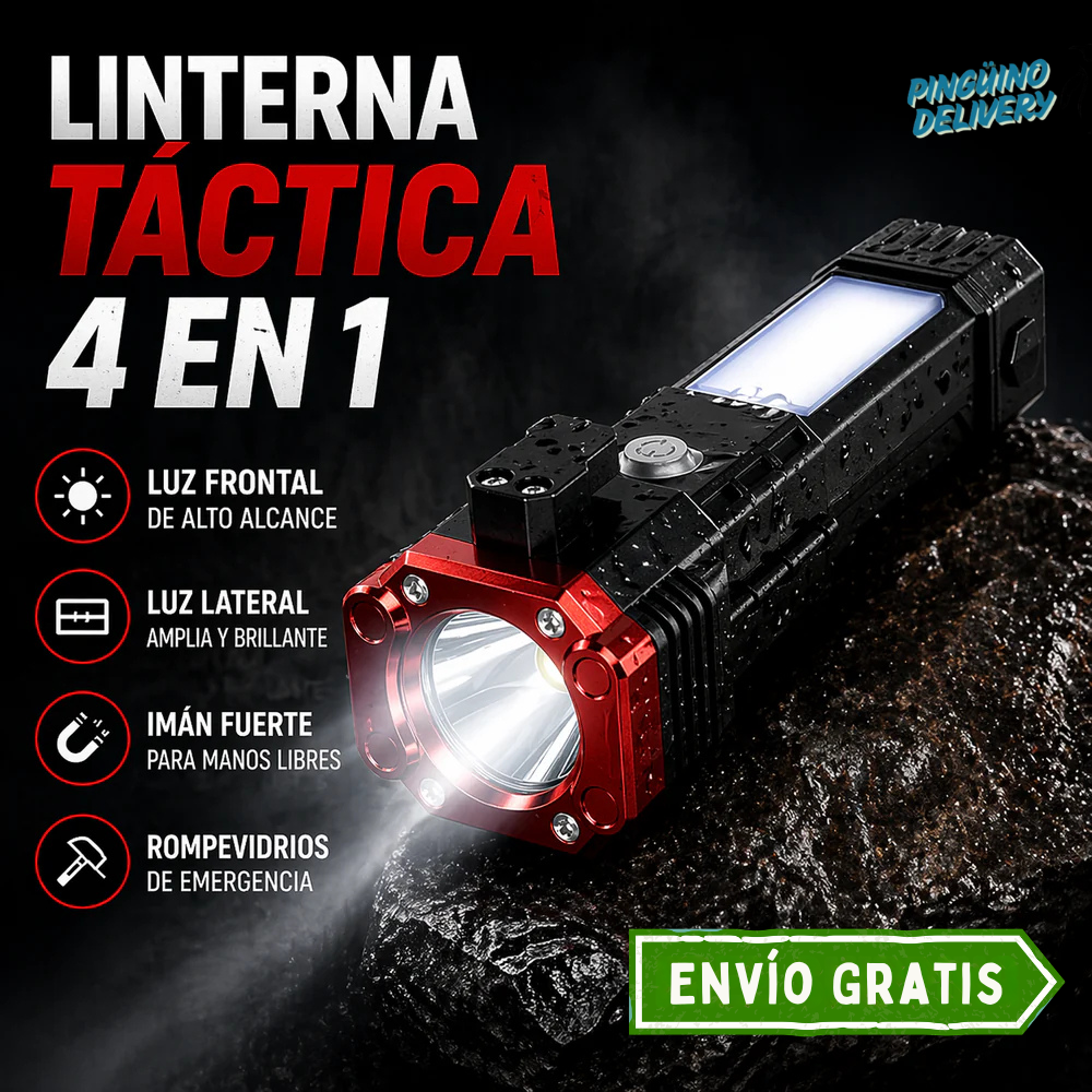Linterna Táctica 4 en 1