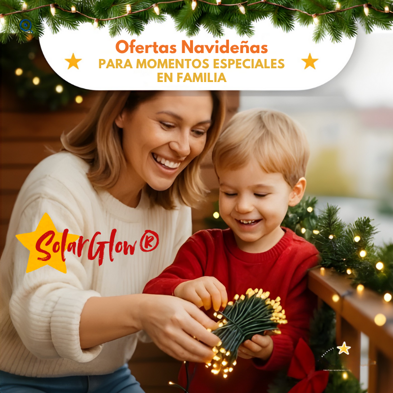 SolarGlow® - Luces Navideñas LED con Panel Solar