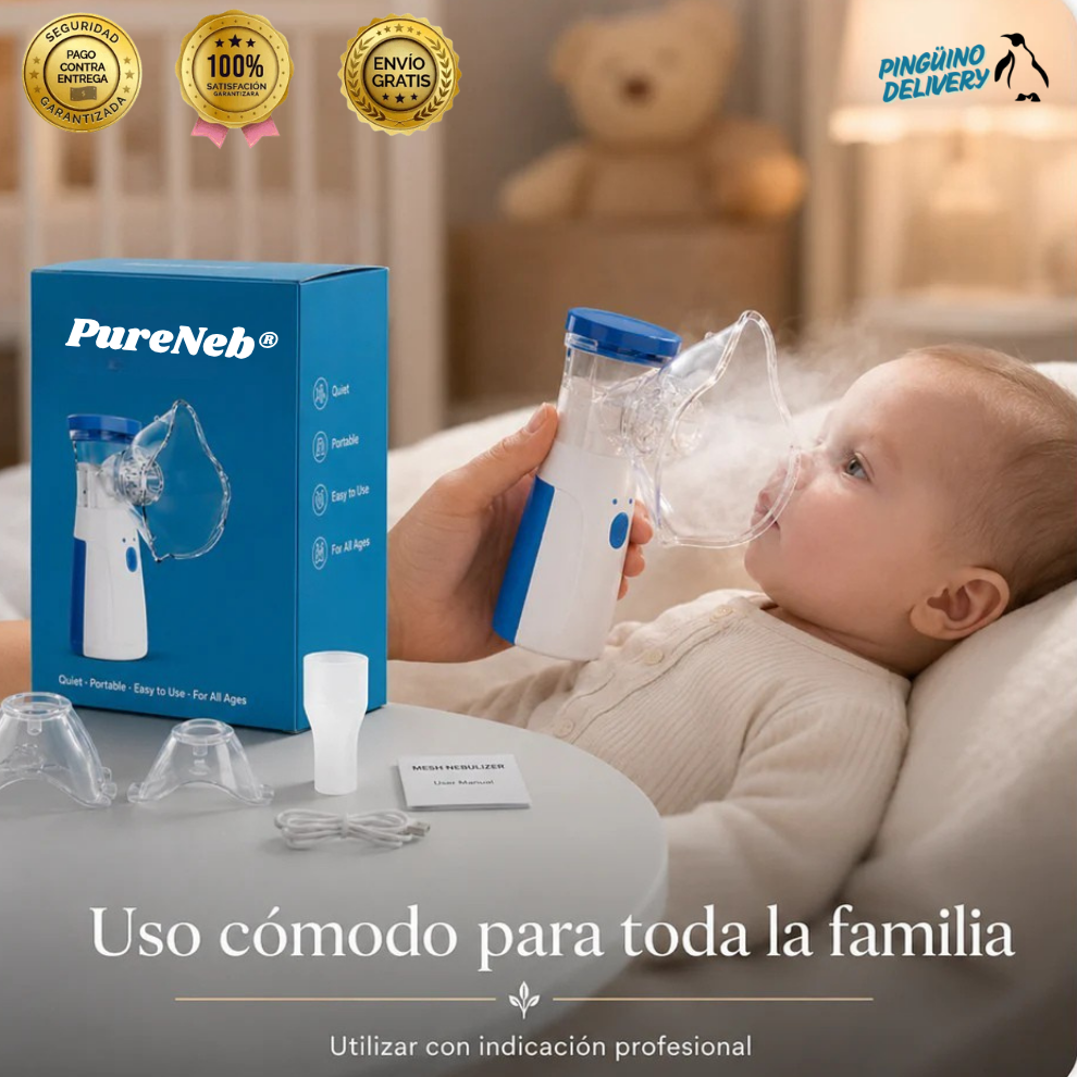 PureNeb® - Nebulizador Portátil para toda la familia