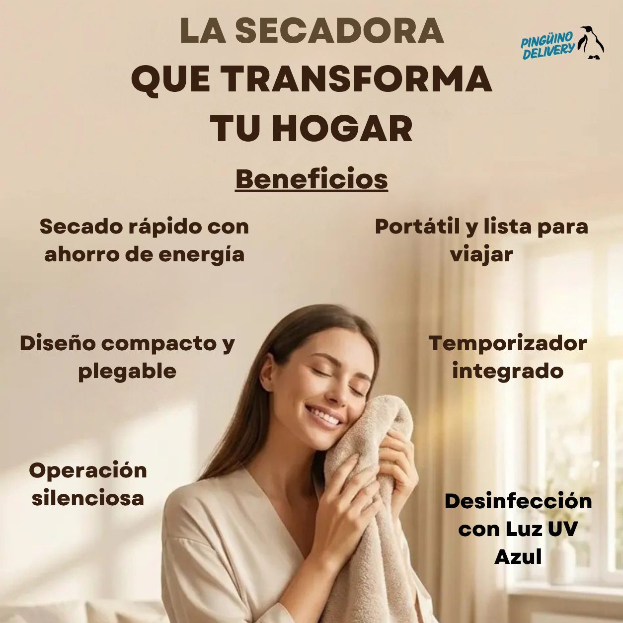 DrySonic ™ - Secadora de ropa portátil