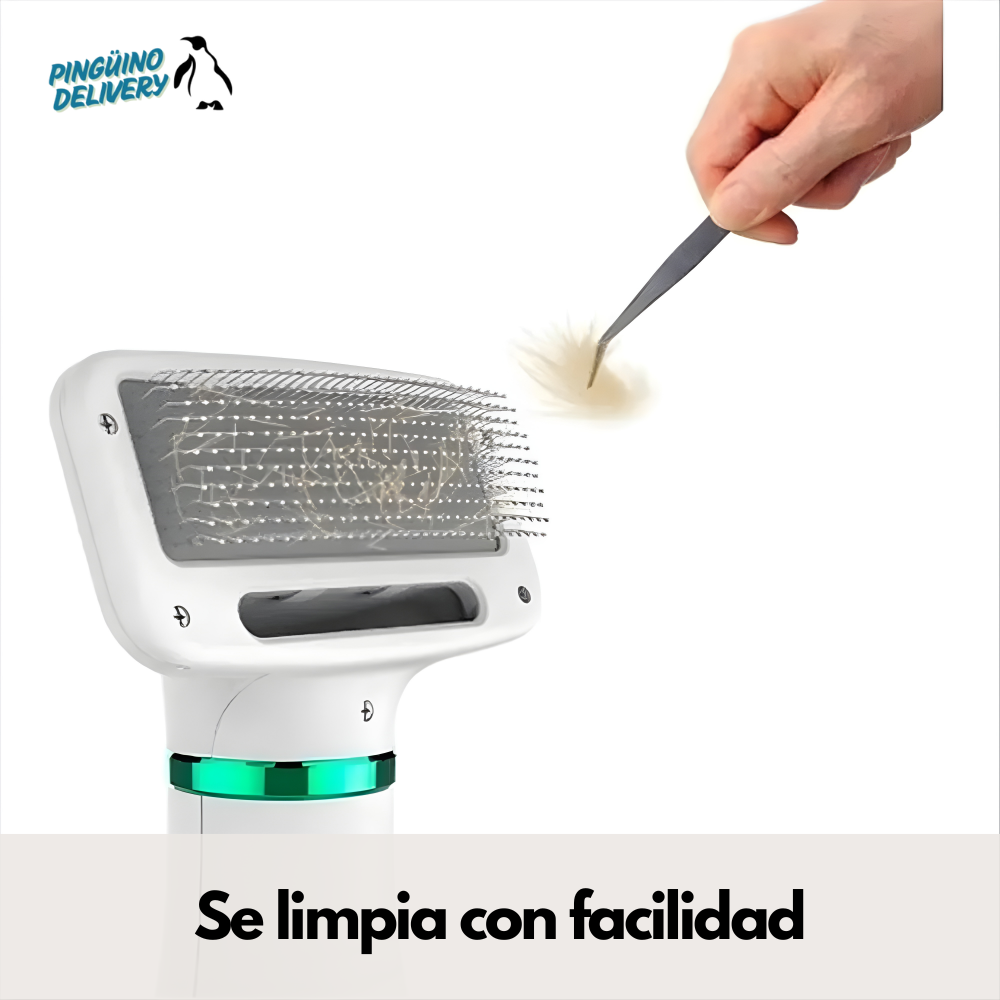 🐾 Cepillo y Secador de mascotas 2 en 1 – Cuidado con amor y sin estrés 💚